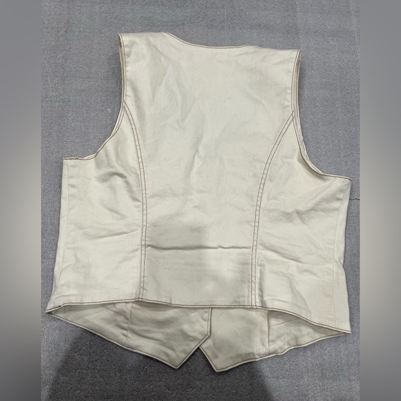[L] Belle Vere women’s Ivory Jean Vest - Picture 5 of 6